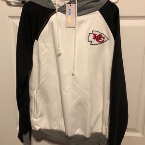 NWT Double Hooded sweatshirt KC Chiefs